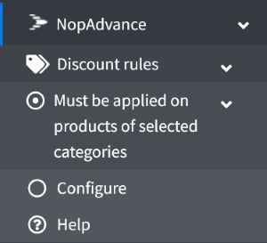Must Have Products from Selected Categories navigation menu
